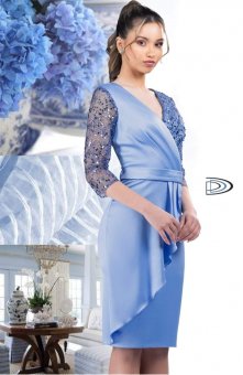 Rochie din tafta albastru deschis 