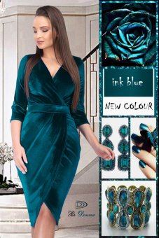 Rochie Lory C11924B turcoaz