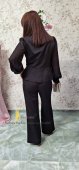 Compleu negru cu pantaloni si sacou accesorizat cu pietre