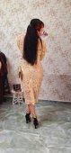 Rochie bej cu paiete discrete