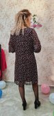 Rochie de ocazie cu imprimeu deosebit si fir lurex