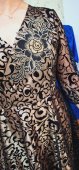 Rochie din tull cu broderie catifelata si dublura din satin