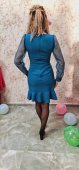 Rochie evazata turcoaz.