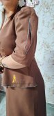 Rochie maro tip sacou cu maneci despicate 