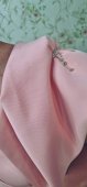 Rochie roz prafuit din neopren cu aplicatii pe umar 